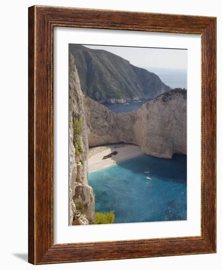 Shipwreck Bay, Zakynthos, Ionian Islands, Greek Islands, Greece, Europe-Frank Fell-Framed Photographic Print