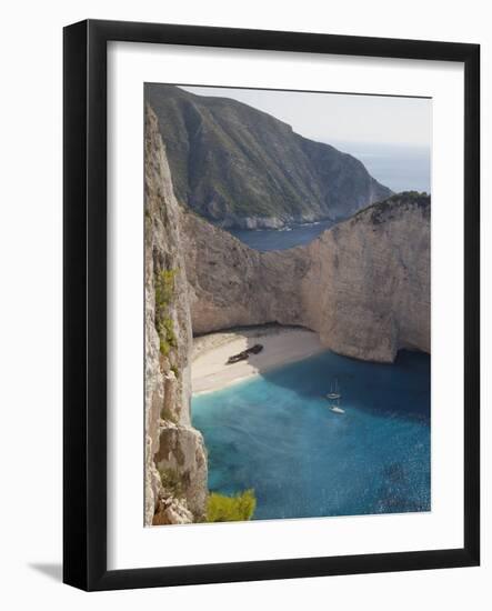 Shipwreck Bay, Zakynthos, Ionian Islands, Greek Islands, Greece, Europe-Frank Fell-Framed Photographic Print