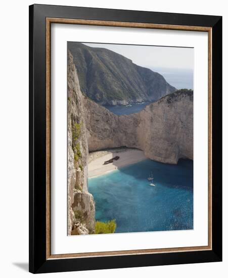 Shipwreck Bay, Zakynthos, Ionian Islands, Greek Islands, Greece, Europe-Frank Fell-Framed Photographic Print