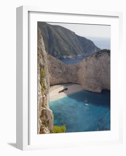 Shipwreck Bay, Zakynthos, Ionian Islands, Greek Islands, Greece, Europe-Frank Fell-Framed Photographic Print