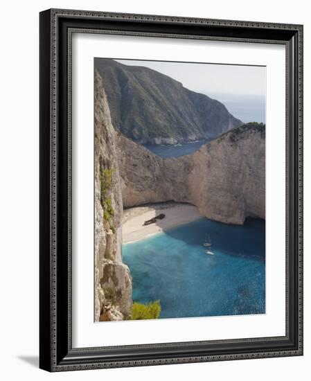 Shipwreck Bay, Zakynthos, Ionian Islands, Greek Islands, Greece, Europe-Frank Fell-Framed Photographic Print