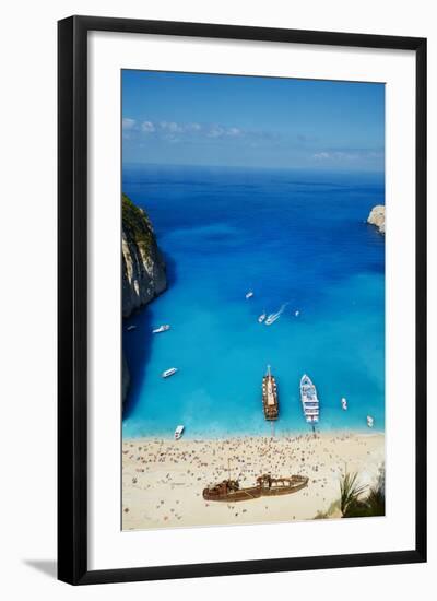 Shipwreck Beach, Zante Island, Ionian Islands, Greek Islands, Greece, Europe-Tuul-Framed Photographic Print