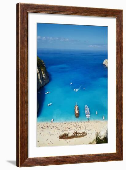 Shipwreck Beach, Zante Island, Ionian Islands, Greek Islands, Greece, Europe-Tuul-Framed Photographic Print