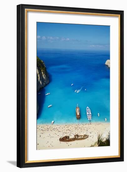 Shipwreck Beach, Zante Island, Ionian Islands, Greek Islands, Greece, Europe-Tuul-Framed Photographic Print