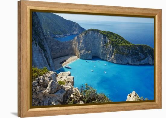 Shipwreck Beach, Zante Island, Ionian Islands, Greek Islands, Greece, Europe-Tuul-Framed Premier Image Canvas