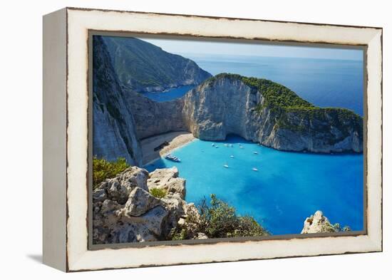 Shipwreck Beach, Zante Island, Ionian Islands, Greek Islands, Greece, Europe-Tuul-Framed Premier Image Canvas