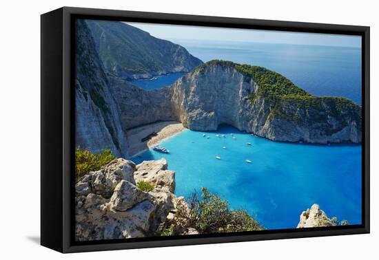 Shipwreck Beach, Zante Island, Ionian Islands, Greek Islands, Greece, Europe-Tuul-Framed Premier Image Canvas