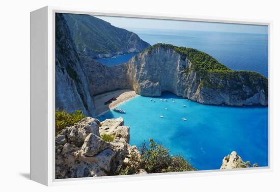 Shipwreck Beach, Zante Island, Ionian Islands, Greek Islands, Greece, Europe-Tuul-Framed Premier Image Canvas