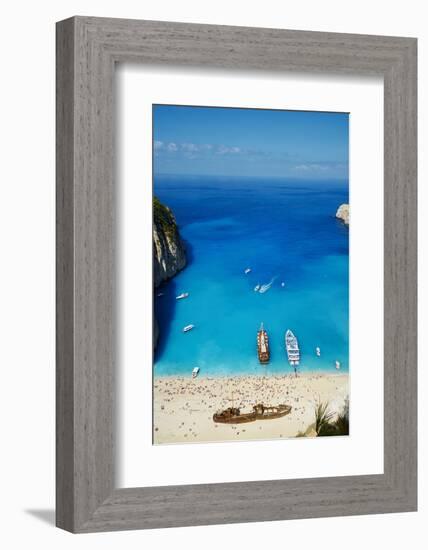 Shipwreck Beach, Zante Island, Ionian Islands, Greek Islands, Greece, Europe-Tuul-Framed Photographic Print