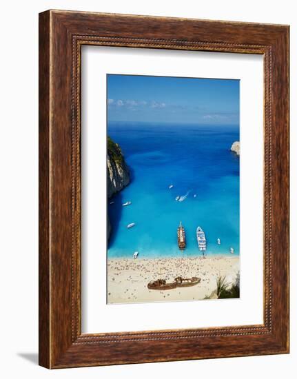 Shipwreck Beach, Zante Island, Ionian Islands, Greek Islands, Greece, Europe-Tuul-Framed Photographic Print