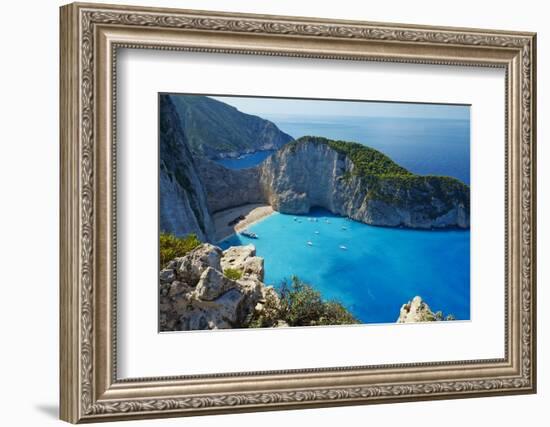 Shipwreck Beach, Zante Island, Ionian Islands, Greek Islands, Greece, Europe-Tuul-Framed Photographic Print