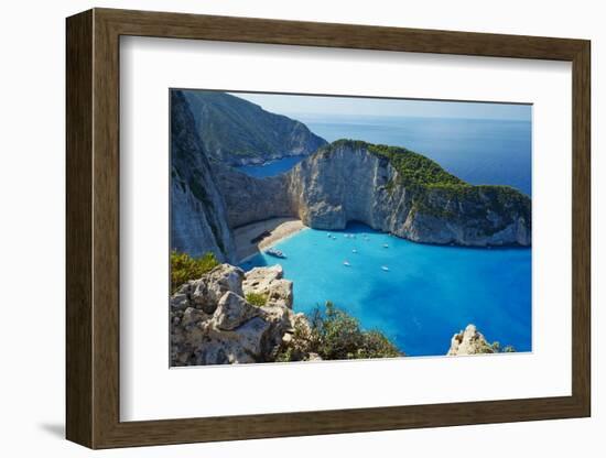 Shipwreck Beach, Zante Island, Ionian Islands, Greek Islands, Greece, Europe-Tuul-Framed Photographic Print