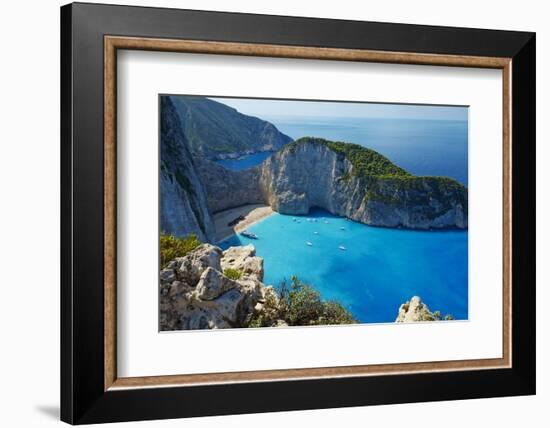 Shipwreck Beach, Zante Island, Ionian Islands, Greek Islands, Greece, Europe-Tuul-Framed Photographic Print