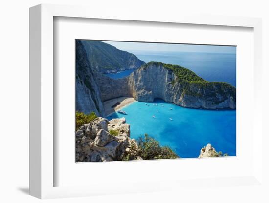 Shipwreck Beach, Zante Island, Ionian Islands, Greek Islands, Greece, Europe-Tuul-Framed Photographic Print