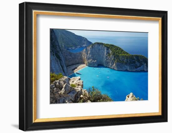 Shipwreck Beach, Zante Island, Ionian Islands, Greek Islands, Greece, Europe-Tuul-Framed Photographic Print