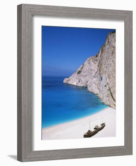 Shipwreck Cove, Kefalonia, Ionian Islands, Greece-J Lightfoot-Framed Photographic Print