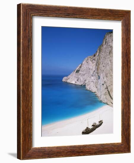 Shipwreck Cove, Kefalonia, Ionian Islands, Greece-J Lightfoot-Framed Photographic Print