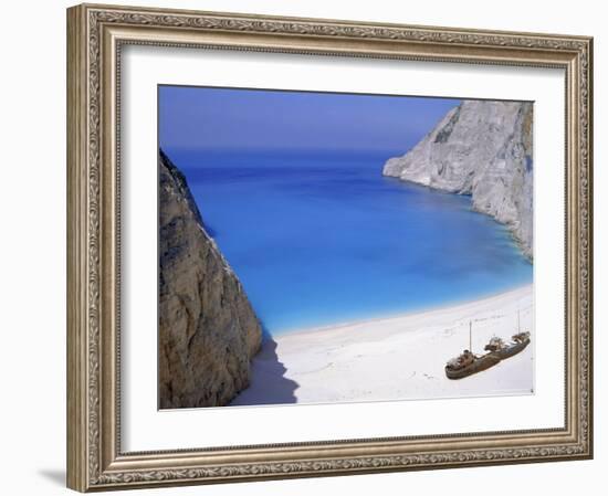 Shipwreck Cove, Zakinthos, Ionian Islands, Greece, Europe-Firecrest Pictures-Framed Photographic Print