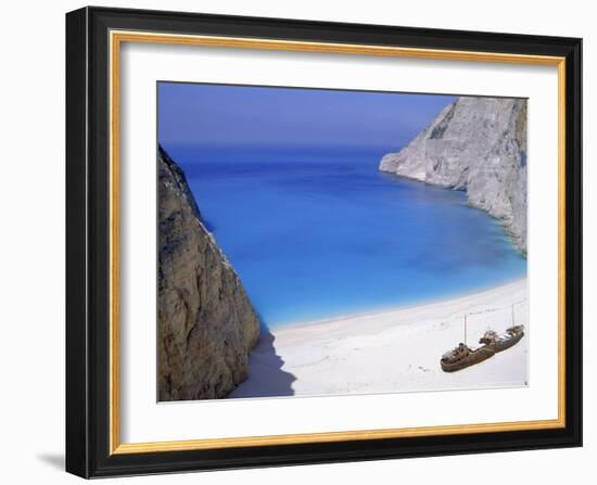 Shipwreck Cove, Zakinthos, Ionian Islands, Greece, Europe-Firecrest Pictures-Framed Photographic Print