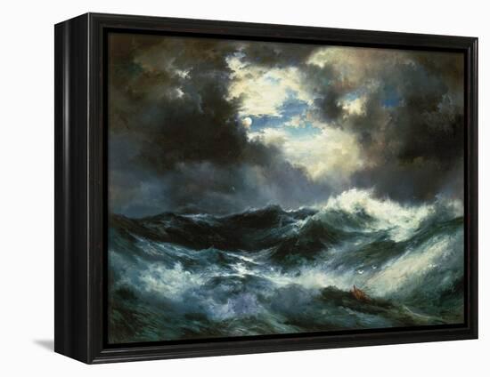 Shipwreck in Stormy Sea at Night-Thomas Moran-Framed Premier Image Canvas