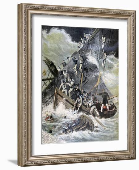 Shipwreck of the La Bourdonnais, Sainte Marie, Madagascar, 1893-Henri Meyer-Framed Giclee Print