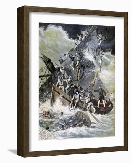 Shipwreck of the La Bourdonnais, Sainte Marie, Madagascar, 1893-Henri Meyer-Framed Giclee Print