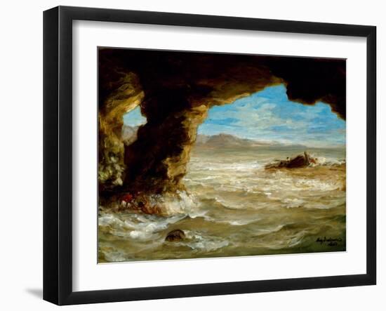 Shipwreck on the Coast, 1862 (Oil on Canvas)-Ferdinand Victor Eugene Delacroix-Framed Giclee Print