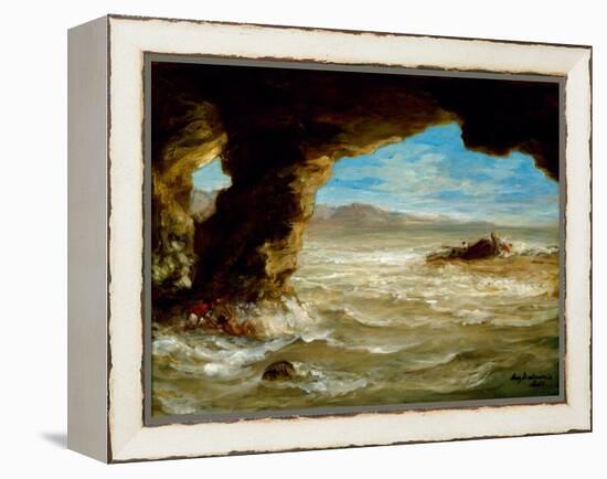 Shipwreck on the Coast, 1862 (Oil on Canvas)-Ferdinand Victor Eugene Delacroix-Framed Premier Image Canvas