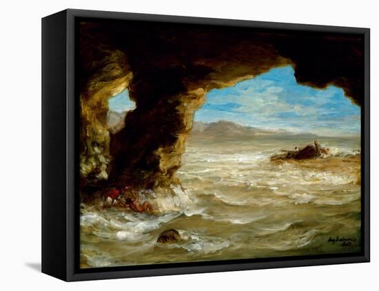 Shipwreck on the Coast, 1862 (Oil on Canvas)-Ferdinand Victor Eugene Delacroix-Framed Premier Image Canvas