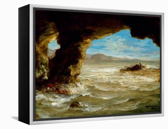 Shipwreck on the Coast, 1862 (Oil on Canvas)-Ferdinand Victor Eugene Delacroix-Framed Premier Image Canvas