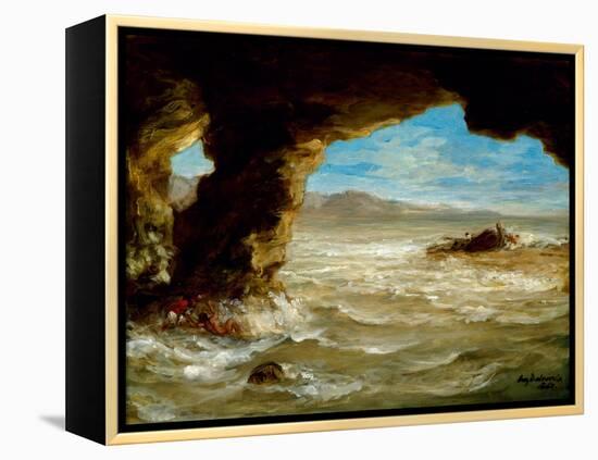 Shipwreck on the Coast, 1862 (Oil on Canvas)-Ferdinand Victor Eugene Delacroix-Framed Premier Image Canvas