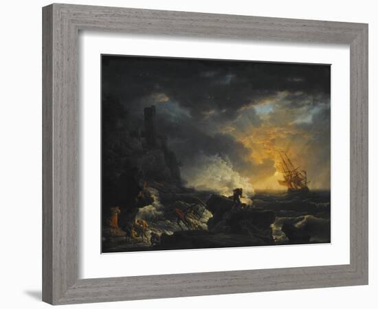 Shipwreck, Second Half of the 18th C-Claude Joseph Vernet-Framed Giclee Print