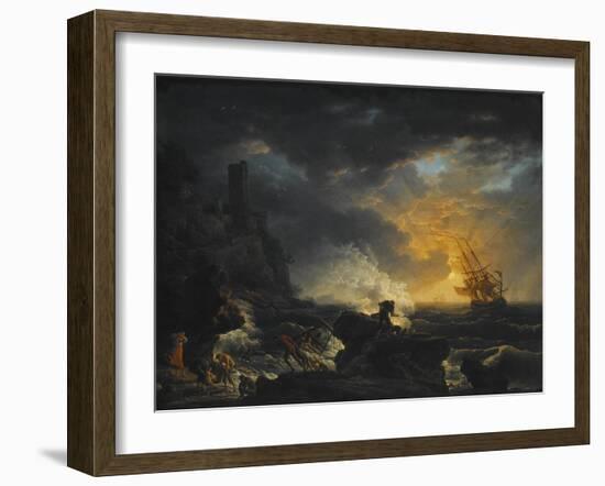 Shipwreck, Second Half of the 18th C-Claude Joseph Vernet-Framed Giclee Print