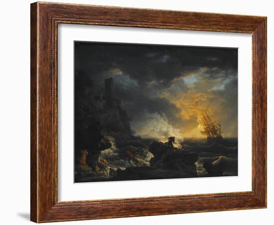 Shipwreck, Second Half of the 18th C-Claude Joseph Vernet-Framed Giclee Print