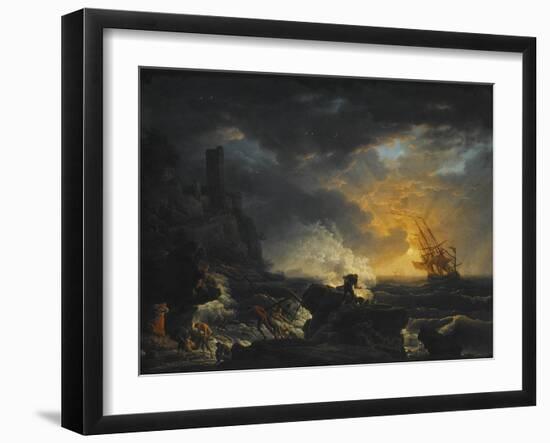 Shipwreck, Second Half of the 18th C-Claude Joseph Vernet-Framed Giclee Print