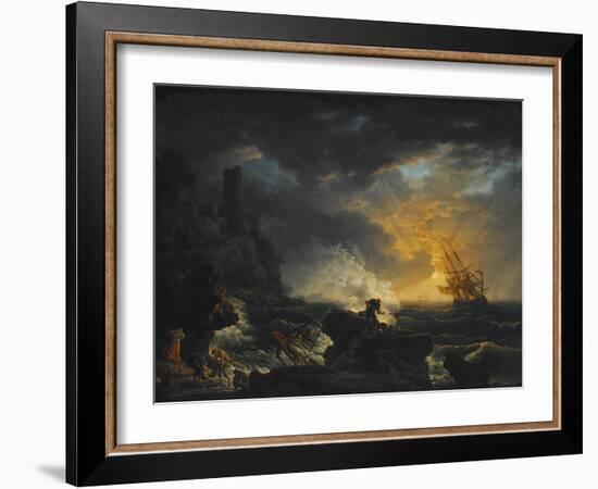 Shipwreck, Second Half of the 18th C-Claude Joseph Vernet-Framed Giclee Print