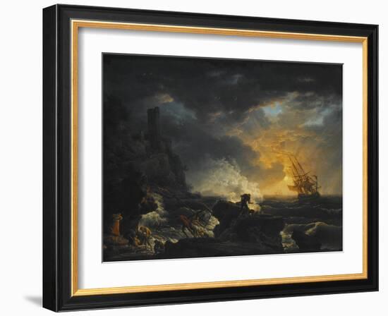 Shipwreck, Second Half of the 18th C-Claude Joseph Vernet-Framed Giclee Print