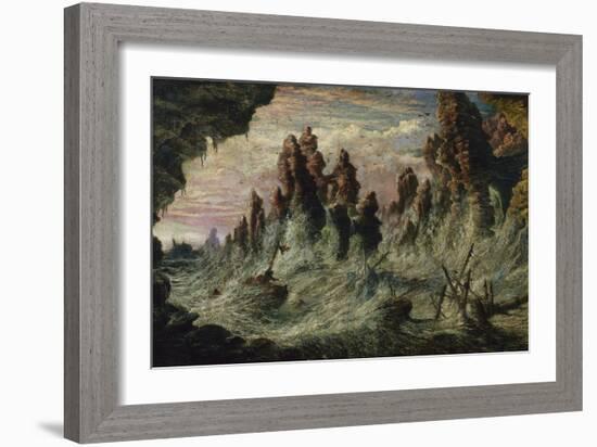 Shipwrecked Boats Battling the Storm-Gustave Doré-Framed Giclee Print