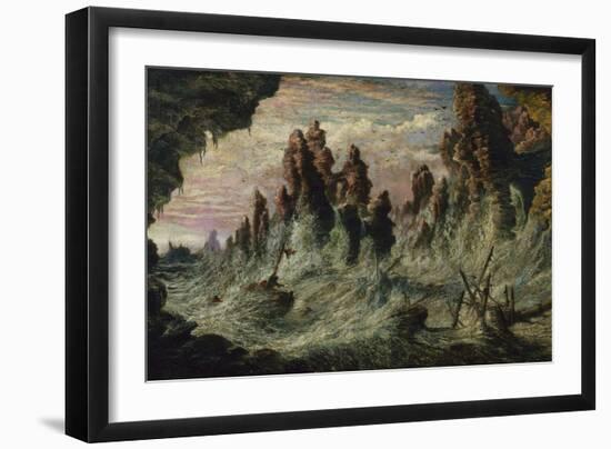 Shipwrecked Boats Battling the Storm-Gustave Doré-Framed Giclee Print