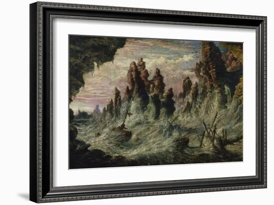 Shipwrecked Boats Battling the Storm-Gustave Doré-Framed Giclee Print