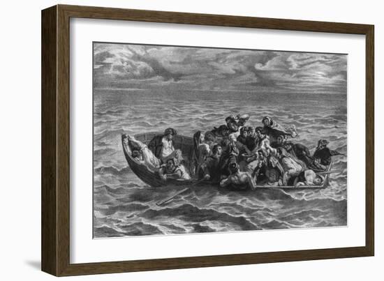 Shipwrecked Crew-Eugene Delacroix-Framed Art Print