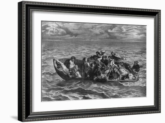 Shipwrecked Crew-Eugene Delacroix-Framed Art Print