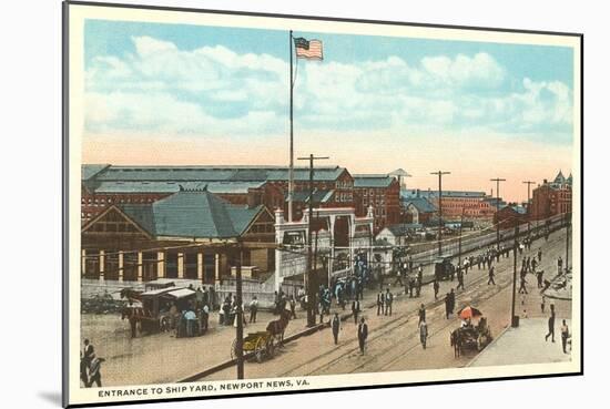 Shipyard, Newport News, Virginia-null-Mounted Art Print