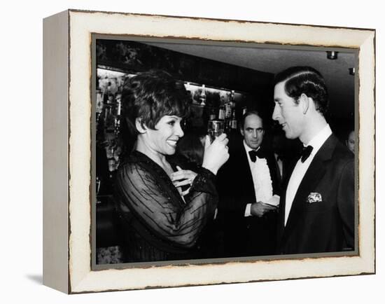 Shirley Bassey Singer Meeting Prince Charles November 1979-null-Framed Premier Image Canvas