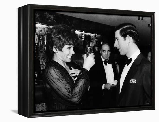 Shirley Bassey Singer Meeting Prince Charles November 1979-null-Framed Premier Image Canvas