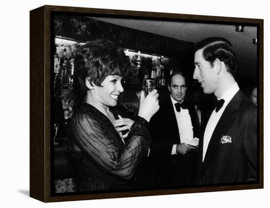 Shirley Bassey Singer Meeting Prince Charles November 1979-null-Framed Premier Image Canvas