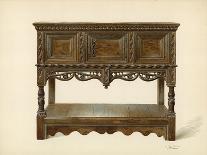 Oak Inlaid Chest, Property of Arthur James-Shirley Charles Llewellyn Slocombe-Giclee Print