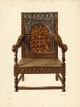 Oak Inlaid Chair, Property of Miss Dorothy Chune Fletcher-Shirley Charles Llewellyn Slocombe-Giclee Print