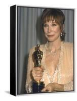 Shirley MacLaine Holding Her Oscar in Press Room at Academy Awards-John Paschal-Framed Premier Image Canvas