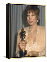 Shirley MacLaine Holding Her Oscar in Press Room at Academy Awards-John Paschal-Framed Premier Image Canvas